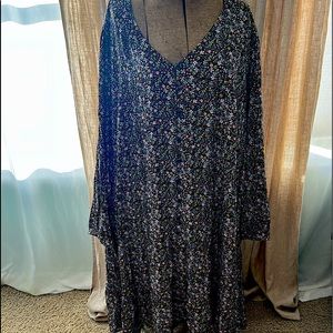 Loft drop tiered floral midi dress 3x 26 NWT